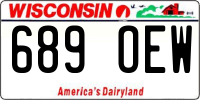 WI license plate 689OEW