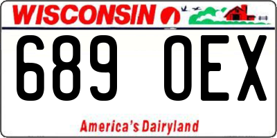 WI license plate 689OEX