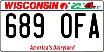 WI license plate 689OFA