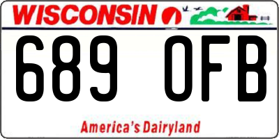 WI license plate 689OFB