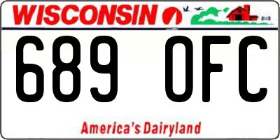 WI license plate 689OFC