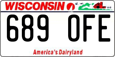 WI license plate 689OFE