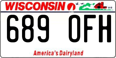 WI license plate 689OFH
