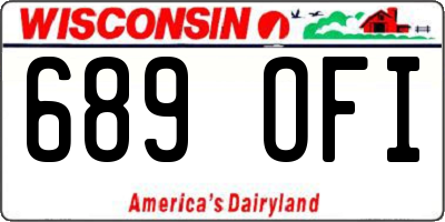 WI license plate 689OFI