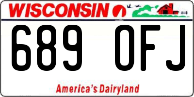 WI license plate 689OFJ