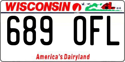 WI license plate 689OFL