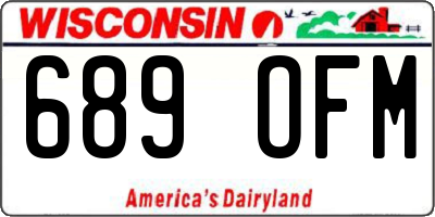 WI license plate 689OFM