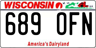 WI license plate 689OFN