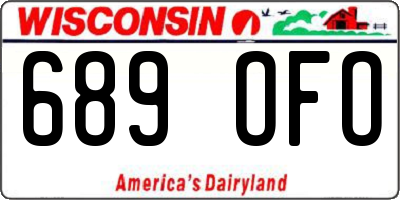 WI license plate 689OFO