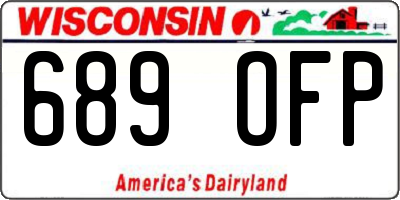WI license plate 689OFP