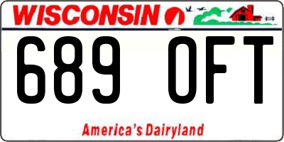 WI license plate 689OFT