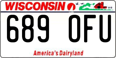 WI license plate 689OFU