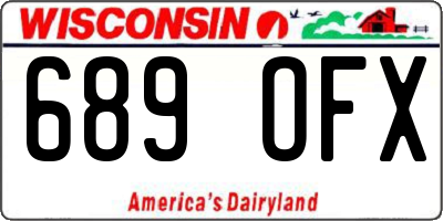 WI license plate 689OFX
