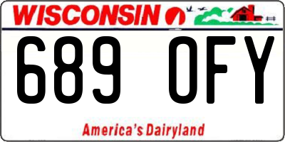 WI license plate 689OFY