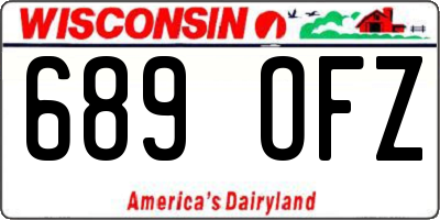 WI license plate 689OFZ
