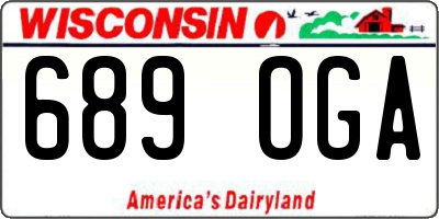 WI license plate 689OGA