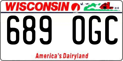 WI license plate 689OGC