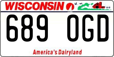 WI license plate 689OGD