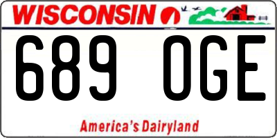WI license plate 689OGE