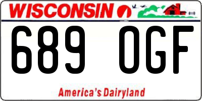 WI license plate 689OGF