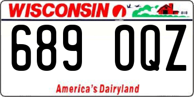 WI license plate 689OQZ