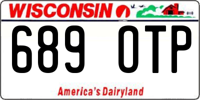 WI license plate 689OTP