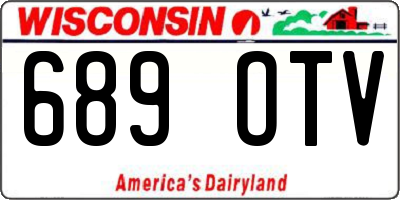 WI license plate 689OTV