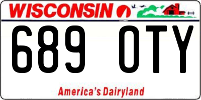 WI license plate 689OTY