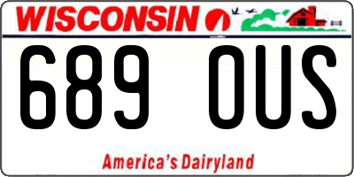 WI license plate 689OUS