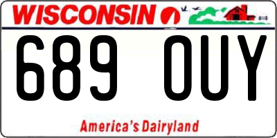 WI license plate 689OUY