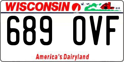 WI license plate 689OVF