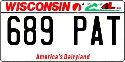 WI license plate 689PAT
