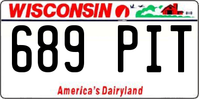 WI license plate 689PIT