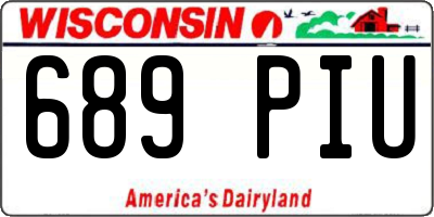 WI license plate 689PIU
