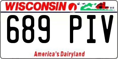 WI license plate 689PIV