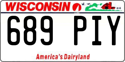 WI license plate 689PIY