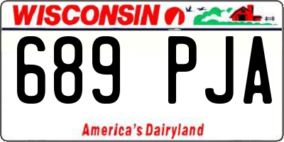 WI license plate 689PJA