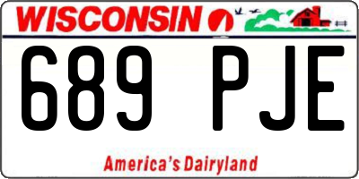 WI license plate 689PJE