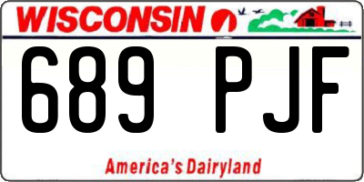 WI license plate 689PJF