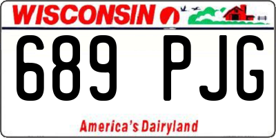 WI license plate 689PJG