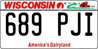 WI license plate 689PJI