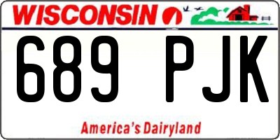 WI license plate 689PJK