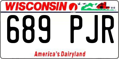 WI license plate 689PJR