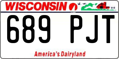 WI license plate 689PJT