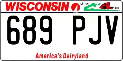WI license plate 689PJV
