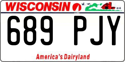WI license plate 689PJY