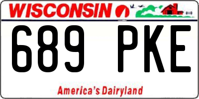 WI license plate 689PKE