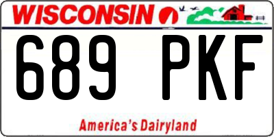 WI license plate 689PKF