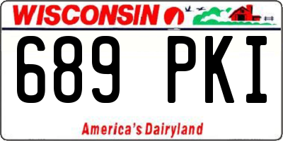 WI license plate 689PKI
