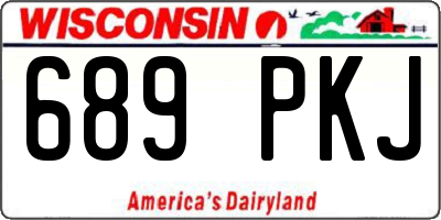 WI license plate 689PKJ